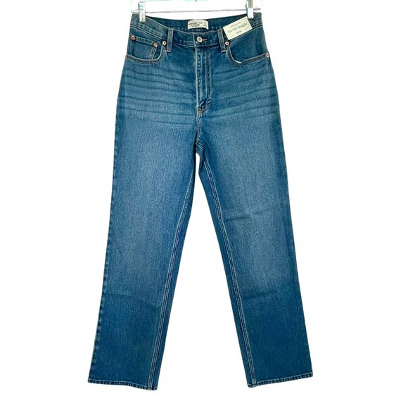 Abercrombie & Fitch Denim - NWT Abercrombie & Fitch The 90s Straight High Rise Medium Wash Jeans Women's 28